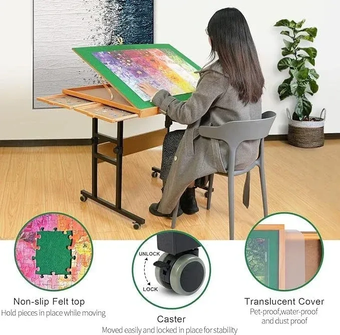 ALL4JIG Adjustable Jigsaw Puzzle Table with Legs - 图片 8