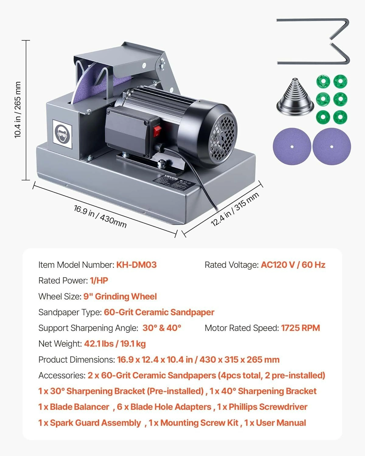 Today's Special Offer⚙️VEVOR Lawn Mower Blade Sharpener - 图片 7