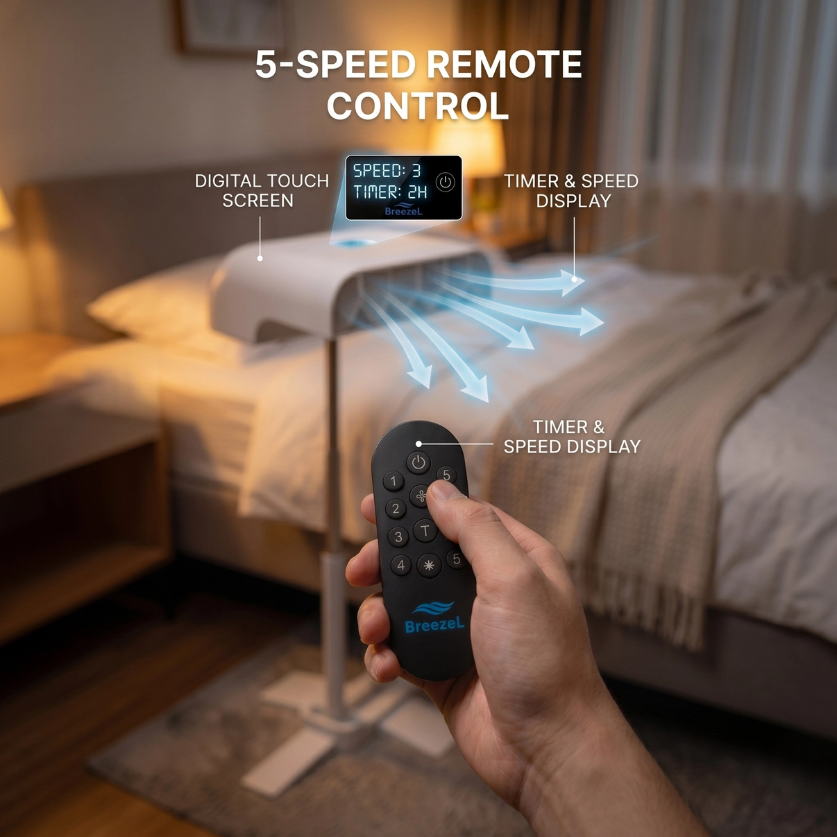 BreezeL™ Bed Cooling Fan - 图片 5